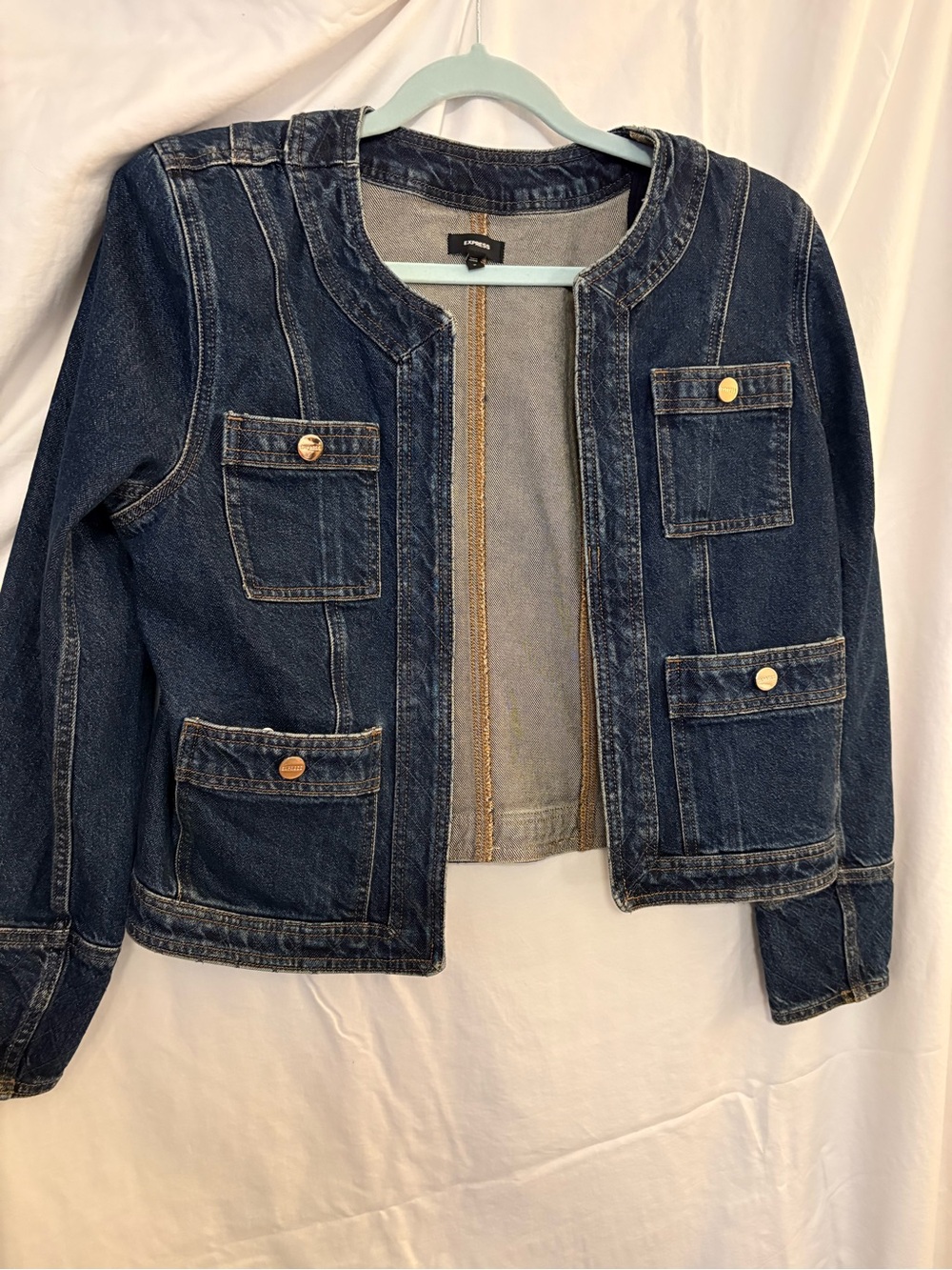 Express Denim Pocket Jacket - NWOT - M (fits like a L)